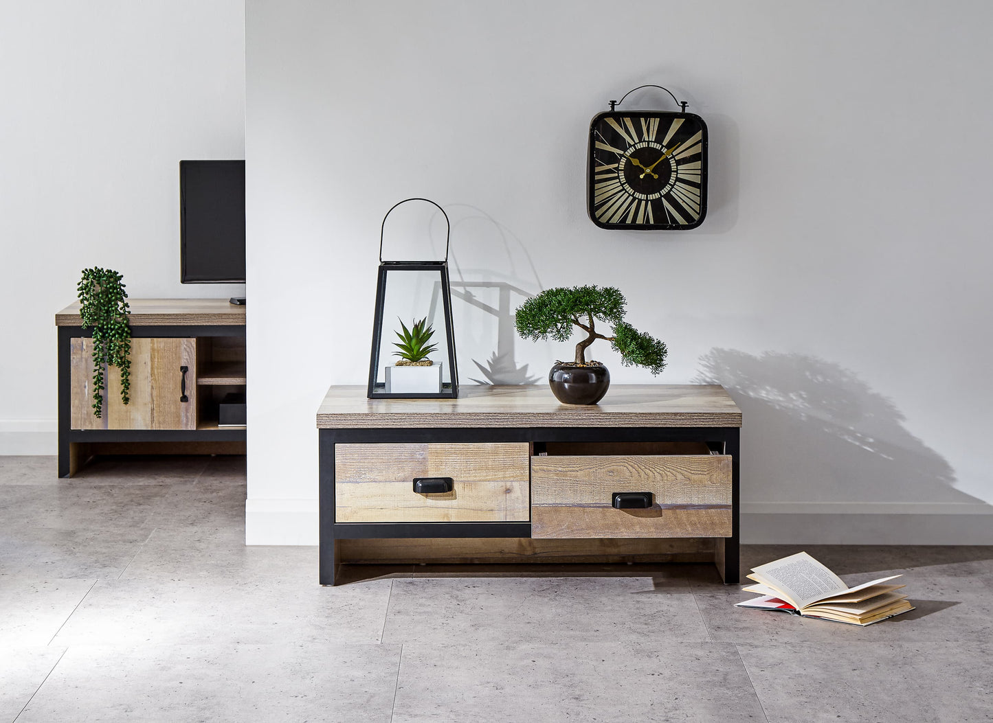 GFW Boston 2 Drawer Coffee Table - Oak 2