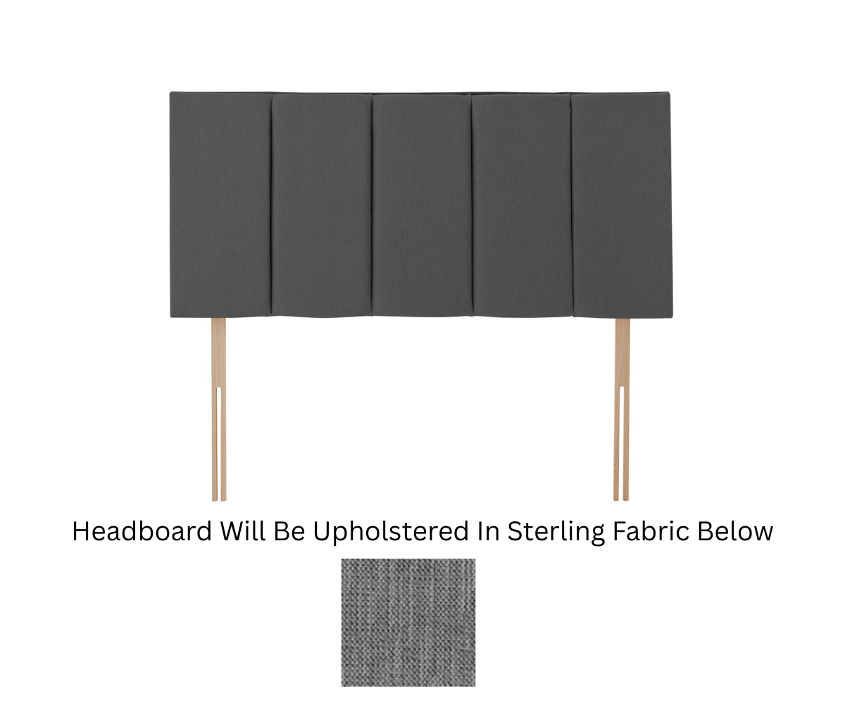 Silentnight Brescia Sterling Strutted Headboard - Double