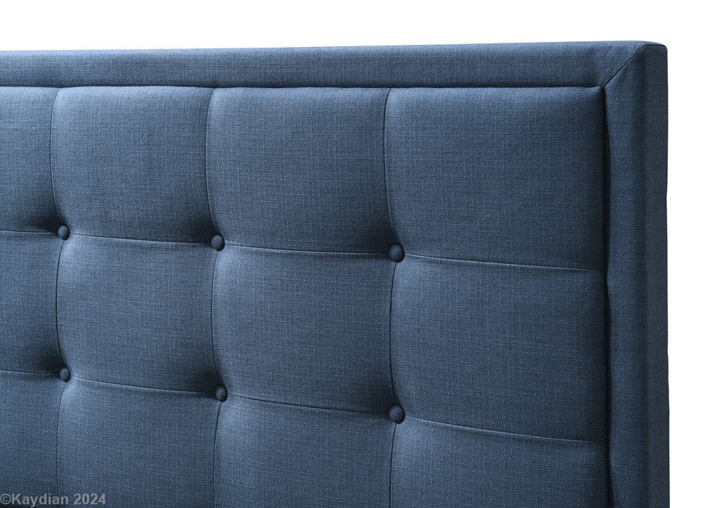 Kaydian Gainford Fabric Bed Frame - Bolero Blue Steel Headbaord