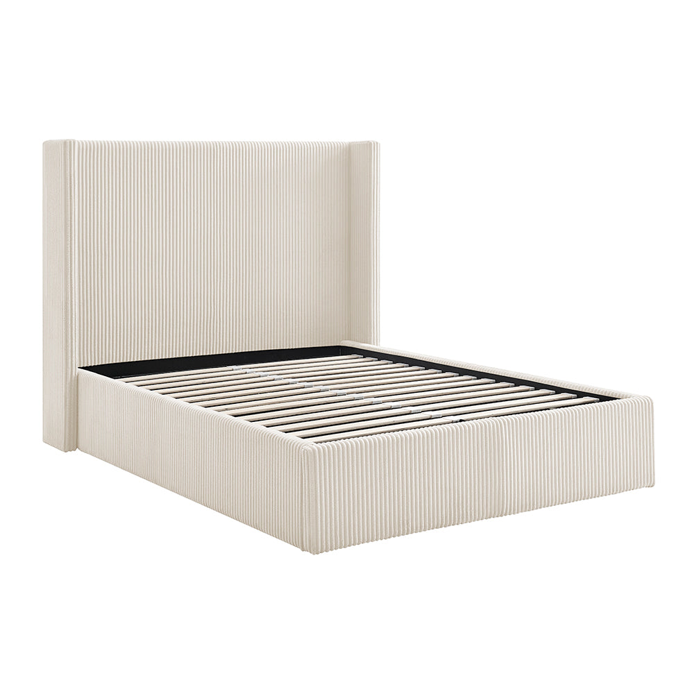 Limelight Gemini Natural Fabric Ottoman Bed Frame - without mattress