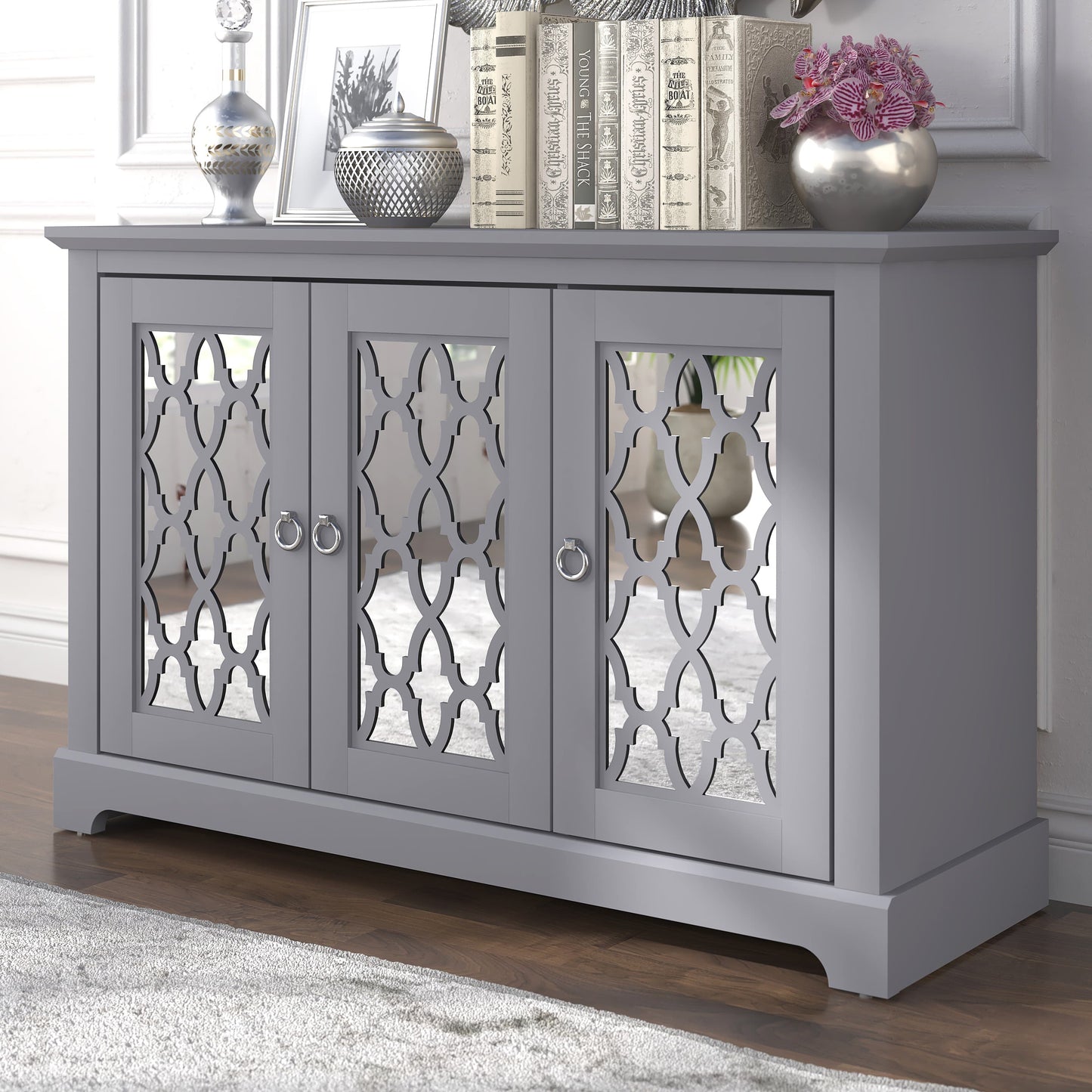GFW Honiton 3 Door Sideboard - Grey 2