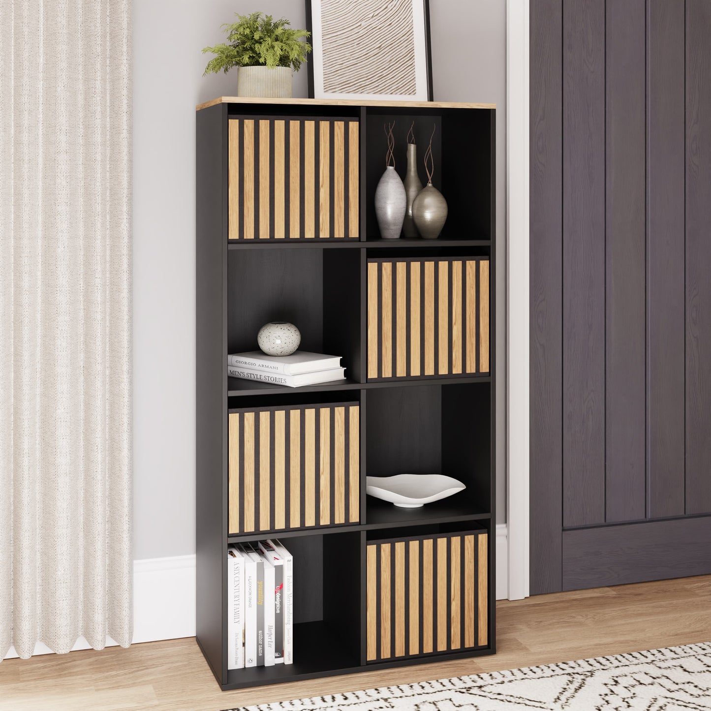 GFW Kube 2x4 Shelf Storage Cube - Black