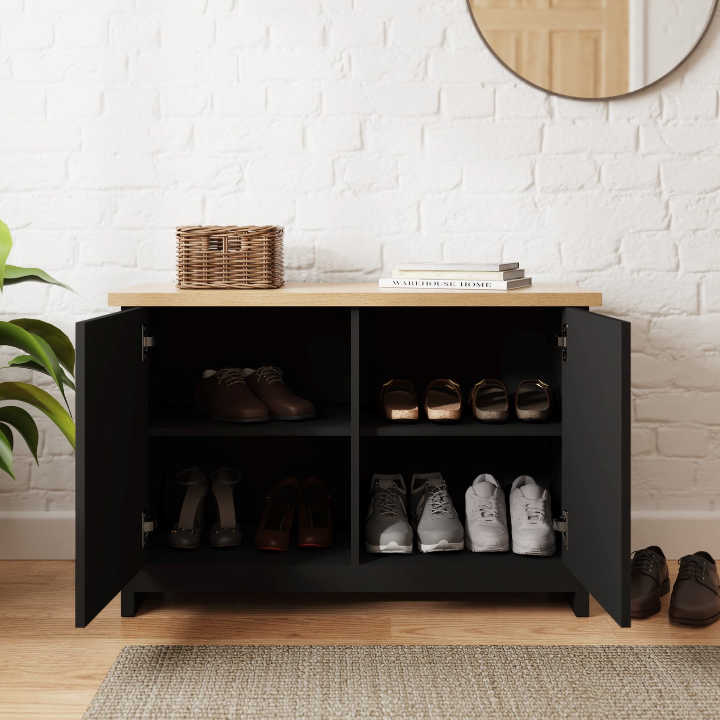GFW Lancaster Shoe Storage - Black 2