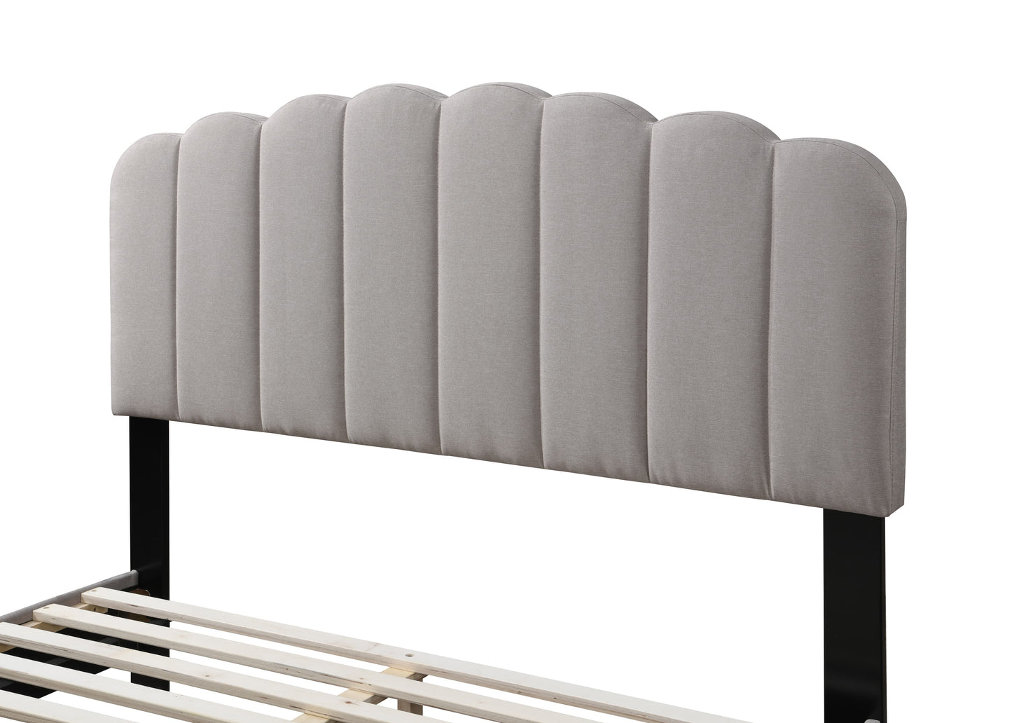 Lunar Pebble Velvet Bed Headboard