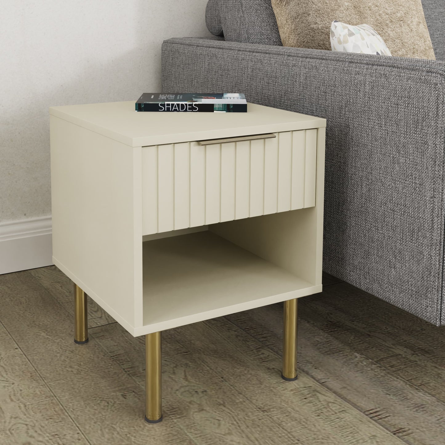GFW Nervata Lamp Table - Ivory