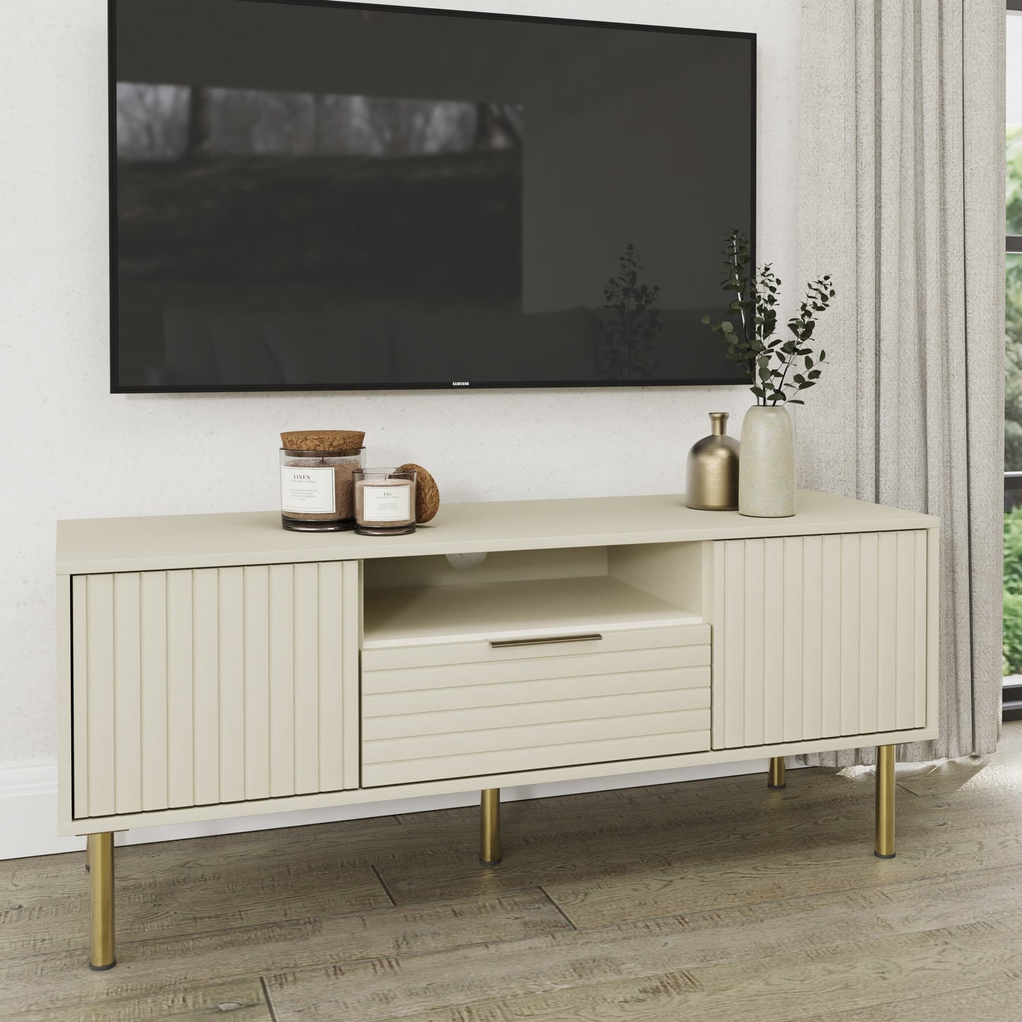 GFW Nervata TV Unit - Ivory