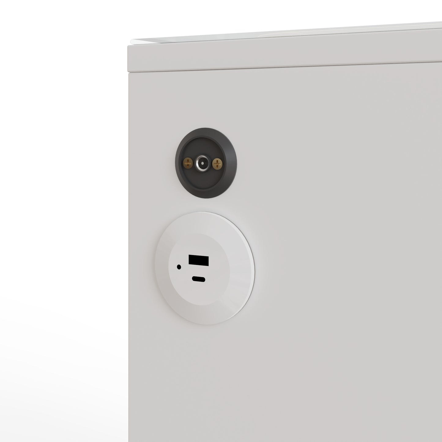 GFW Riley White 3 Drawer Smart Bedside Table Charging Ports