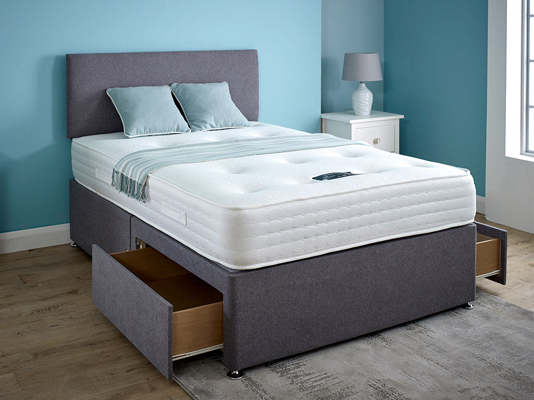 Serenity Essential Drawer Divan With Headboard Small Double