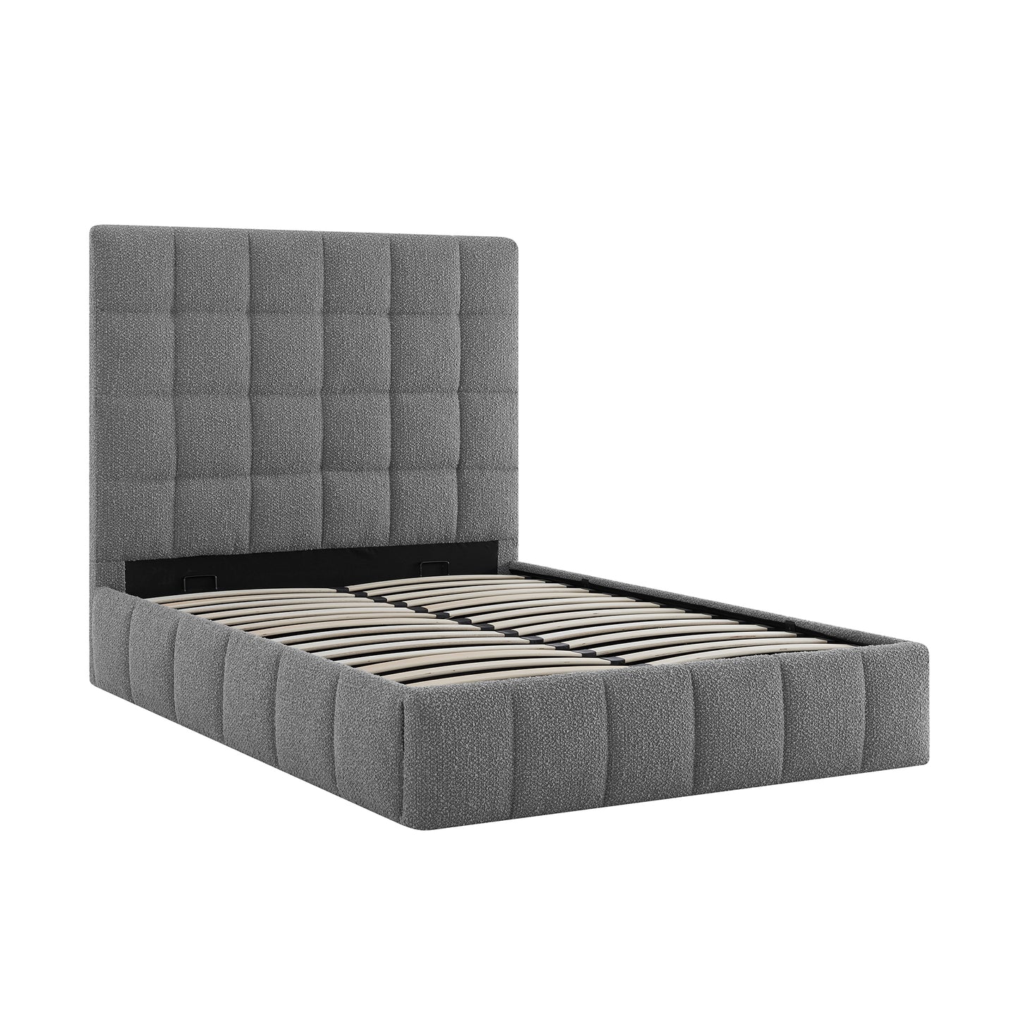 Limelight Starla Dove Grey Boucle Fabric Ottoman Bed Frame - without mattress