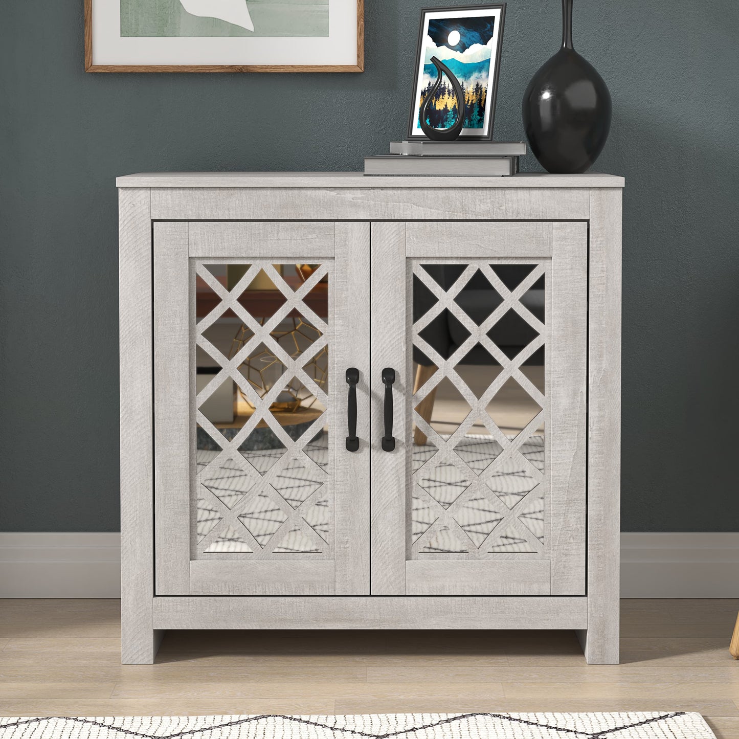 GFW Tiverton Shoe Cabinet - Dusty Grey Oak 2