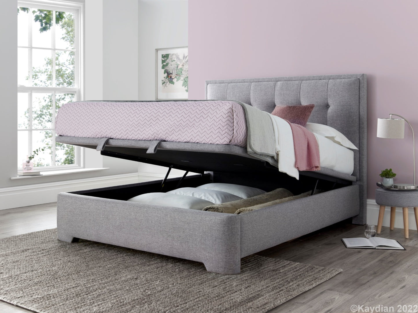 Kaydian Falstone Ottoman Bed - Marbella Grey 2