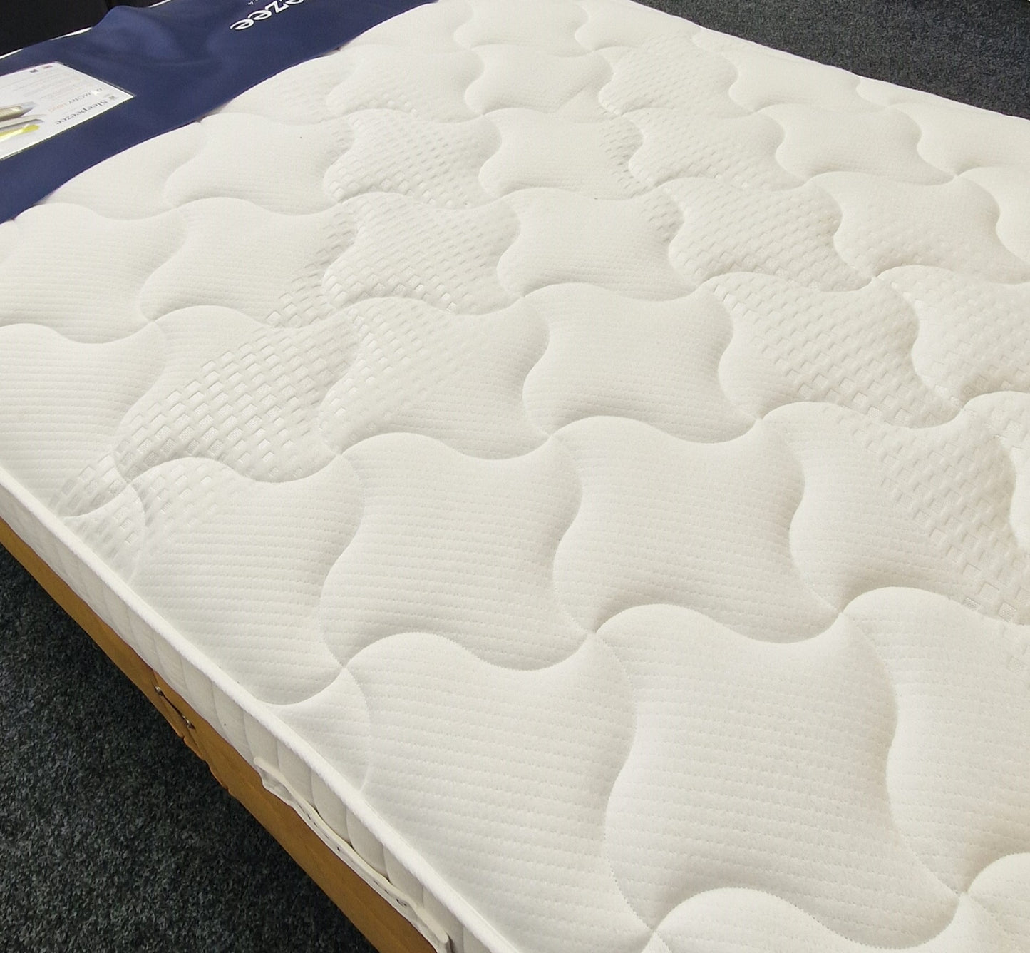 Ex Display - Sleepeezee I-Memory 1800 Mustard Divan Bed & Headboard - Double 4