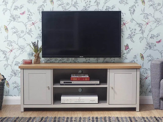 GFW Lancaster Large TV Cabinet - Grey