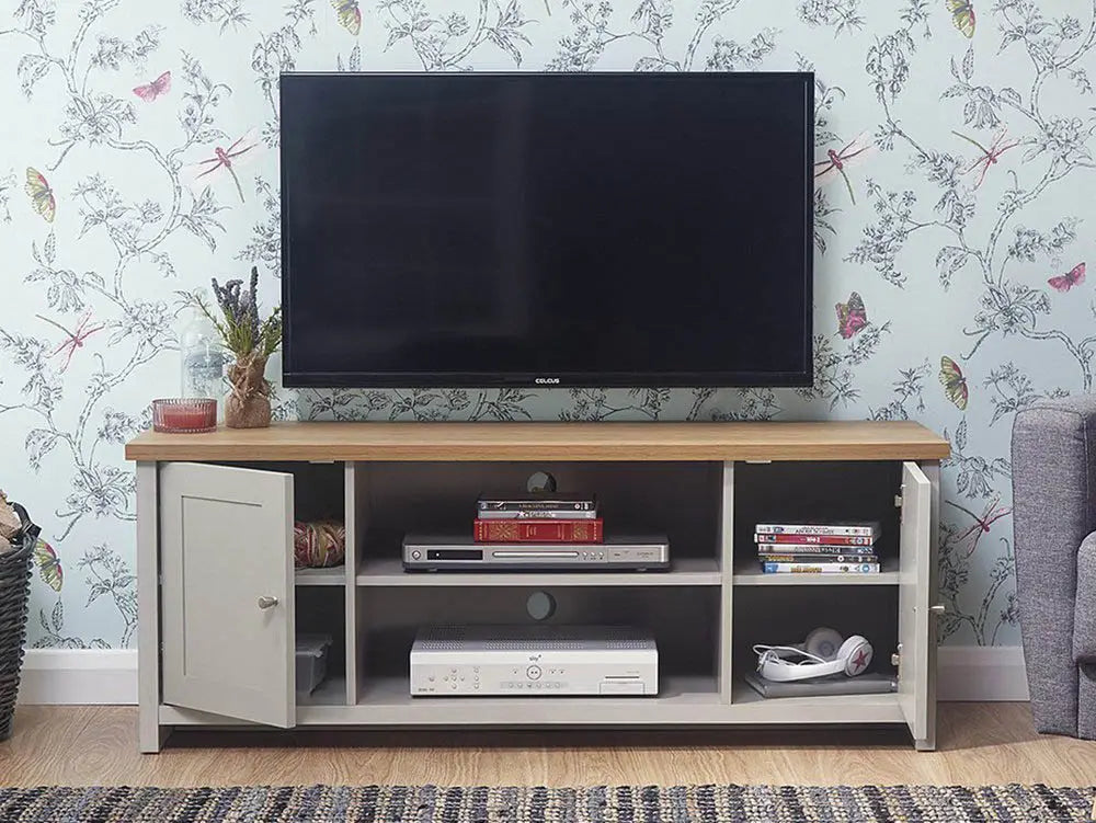 GFW Lancaster Large TV Cabinet - Grey 2