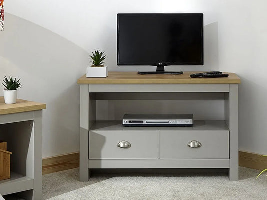 GFW Lancaster Corner TV Unit - Grey