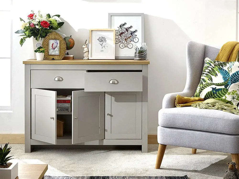 GFW Lancaster Large Sideboard - Grey 2