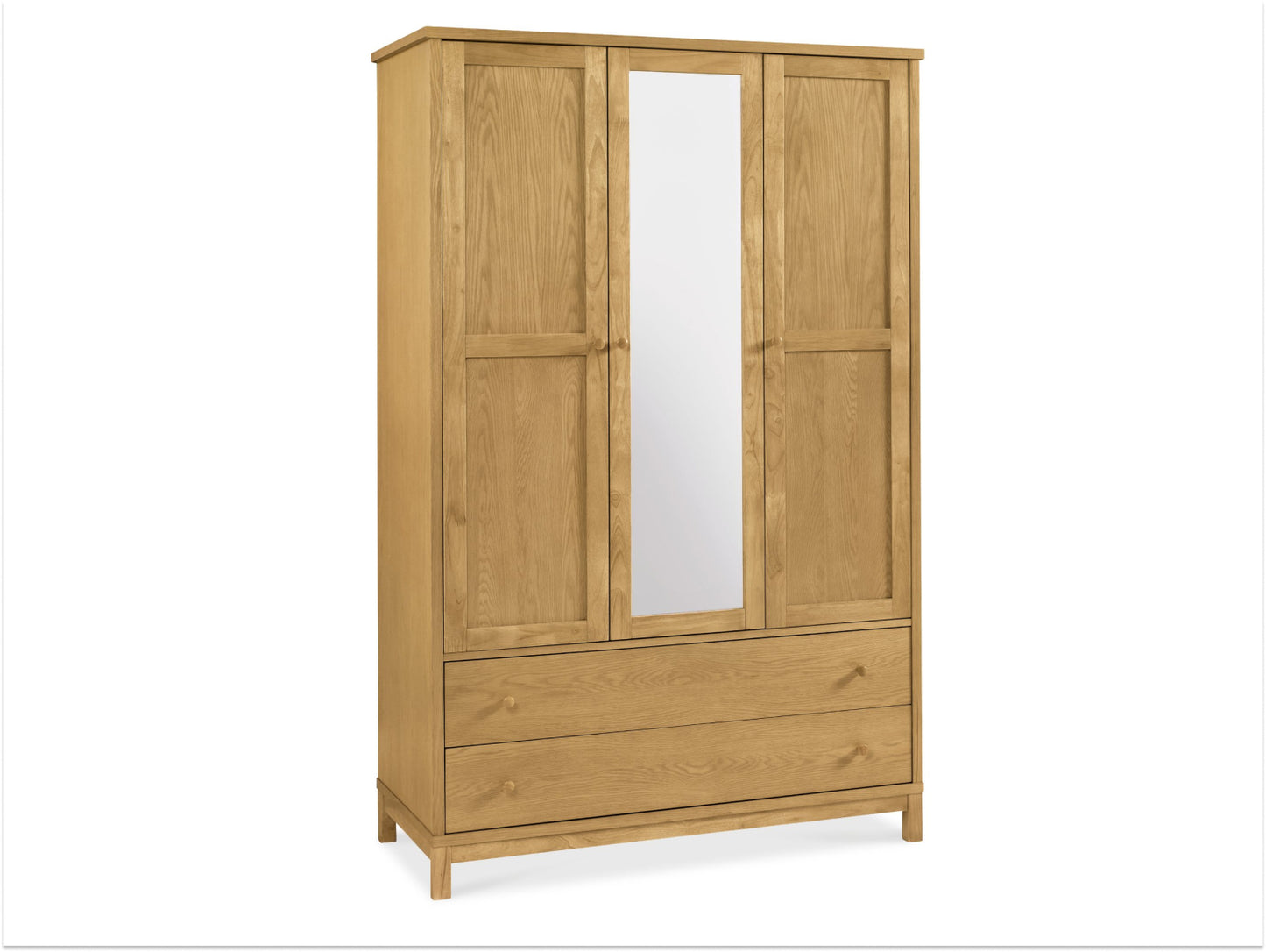 Atlanta Oak Triple Wardrobe