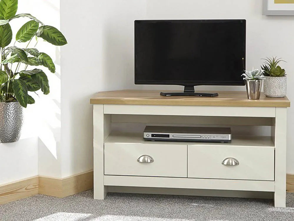 GFW Lancaster Corner TV Unit - Cream