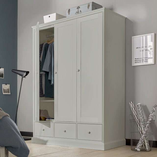 Ashby Soft Grey Triple Wardrobe