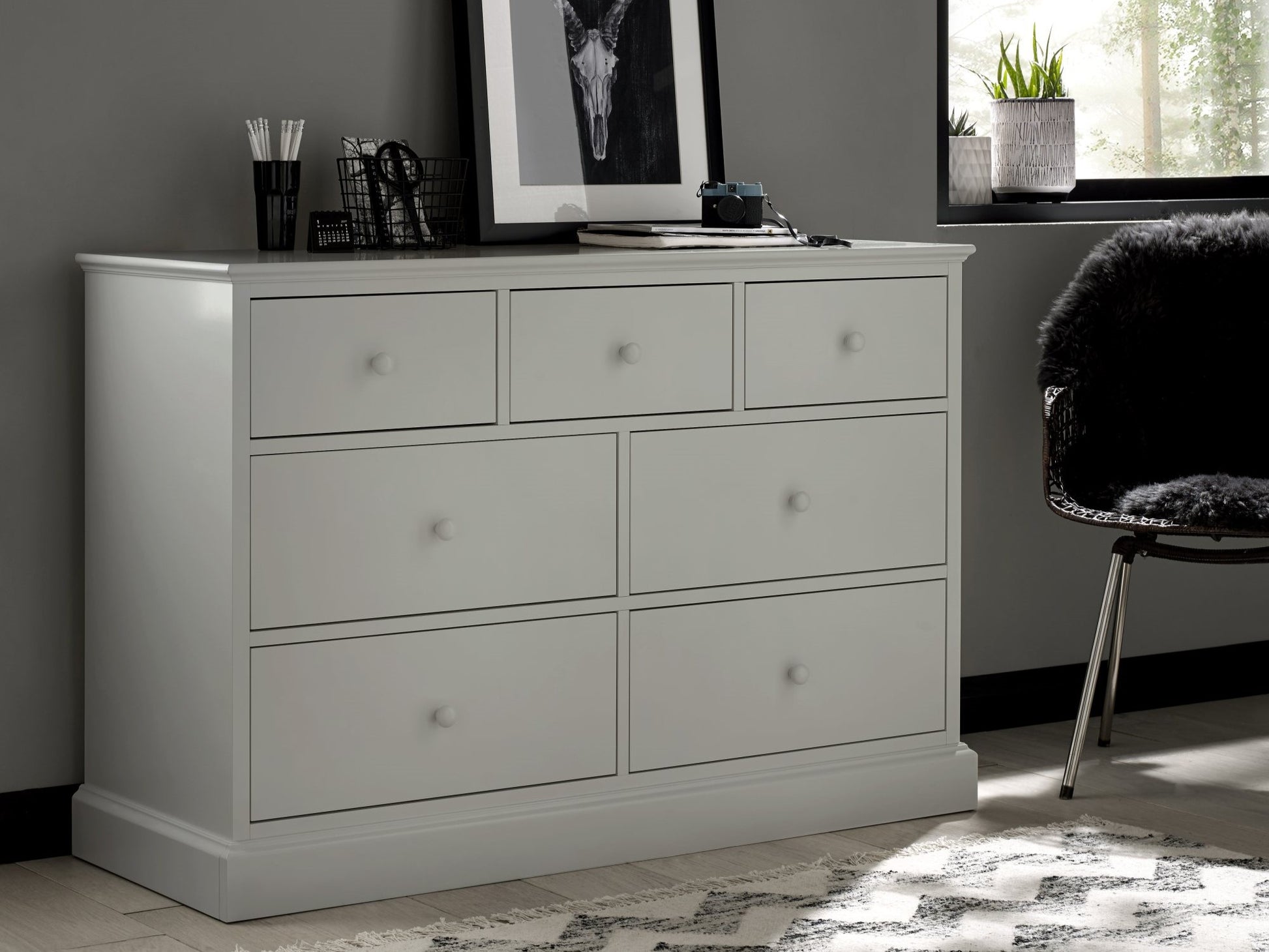 Ashby Soft Grey 3+4 Drawer Chest