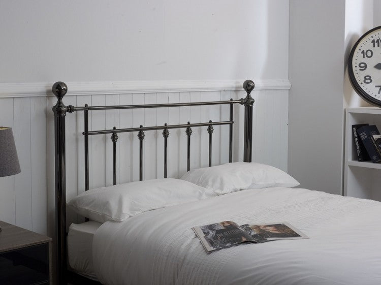 Lowrey Black Chrome Metal Bed - Kingsize 2