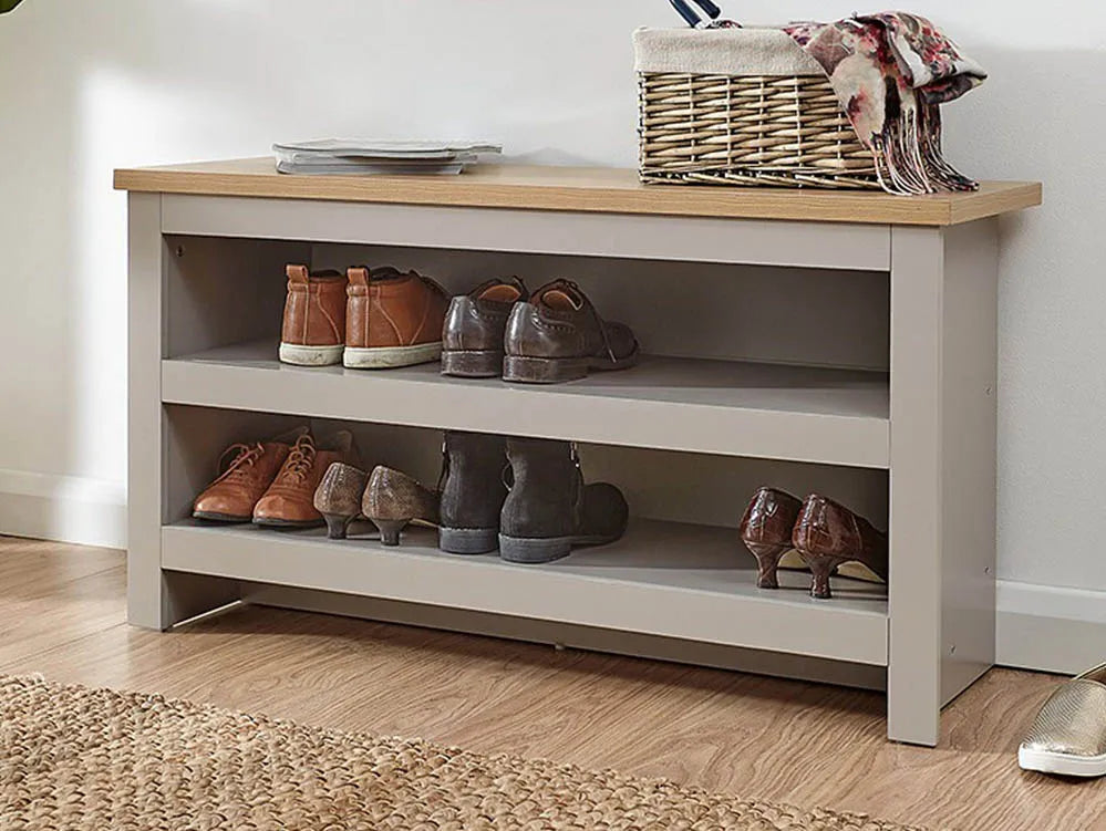 GFW Lancaster Simple Shoe Bench - Grey