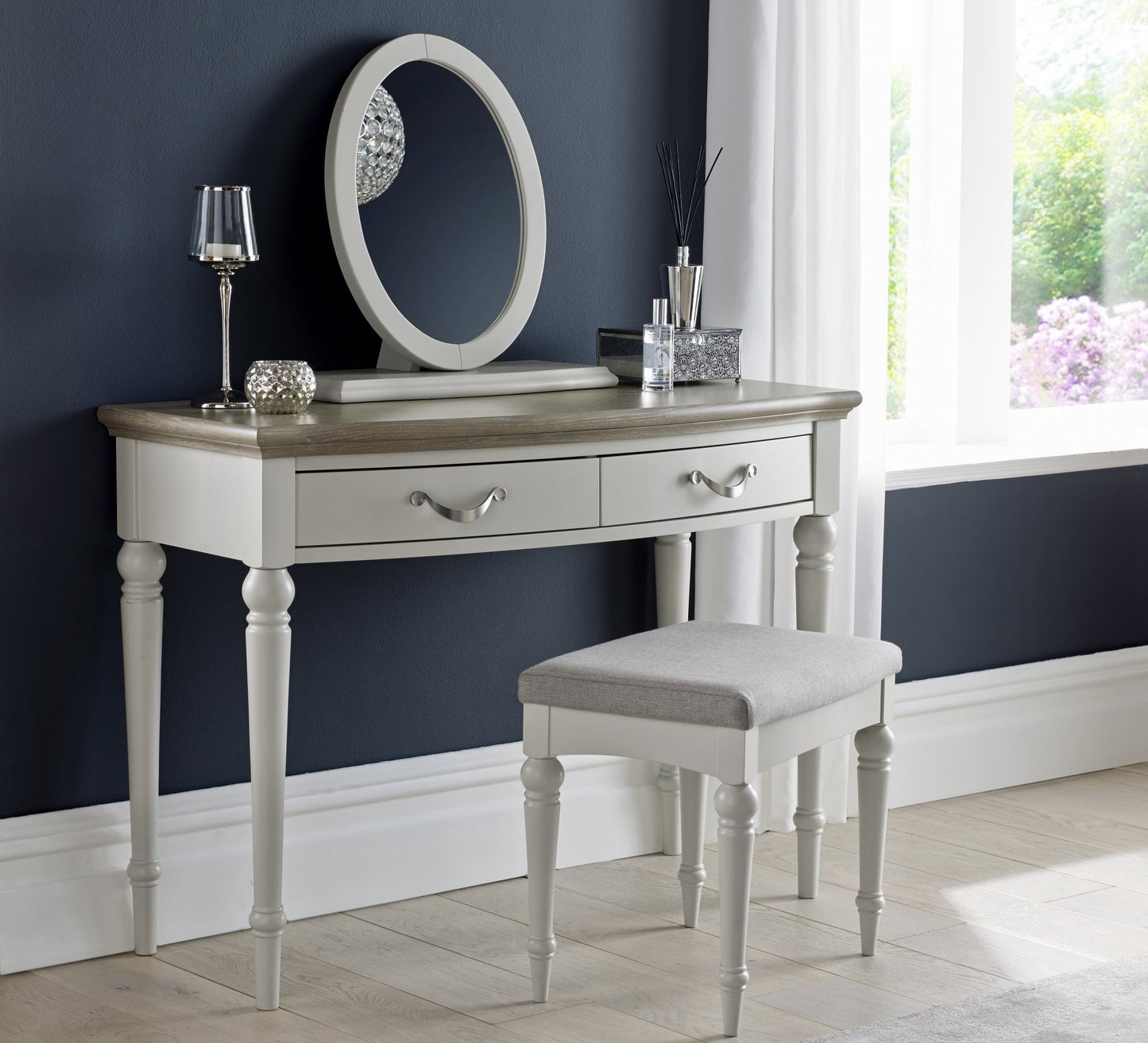 Montreux Grey Washed Oak & Soft Grey Dressing Table