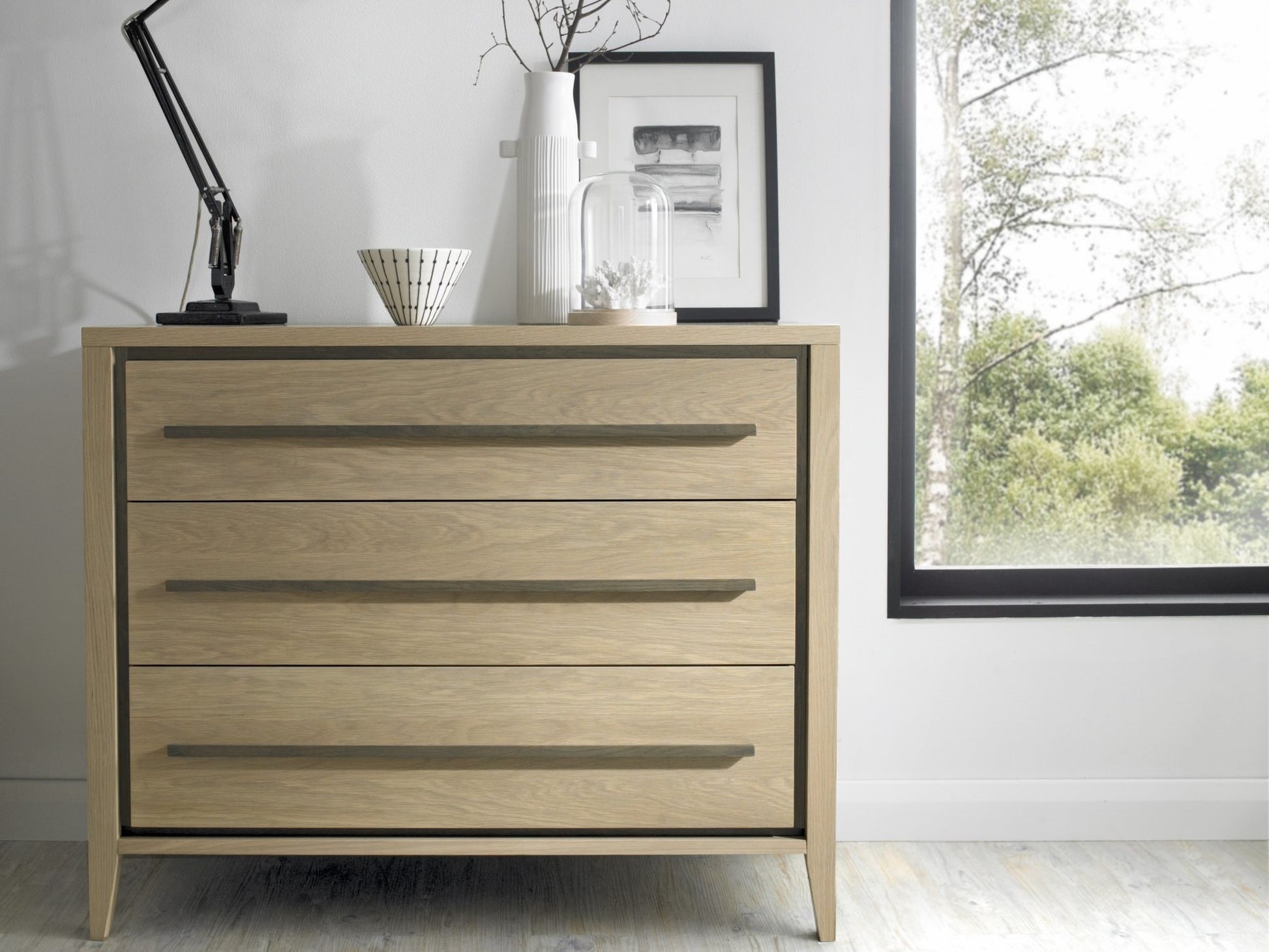 Rimini Aged Oak & Weathered Oak 3 Drawer Chest