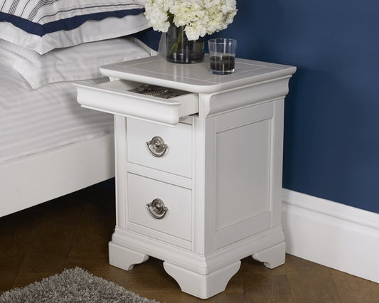 Chantilly White 2 Drawer Nightstand