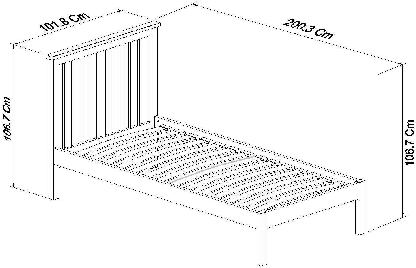 Atlanta Oak Low Footend Bedstead Single Dimensions