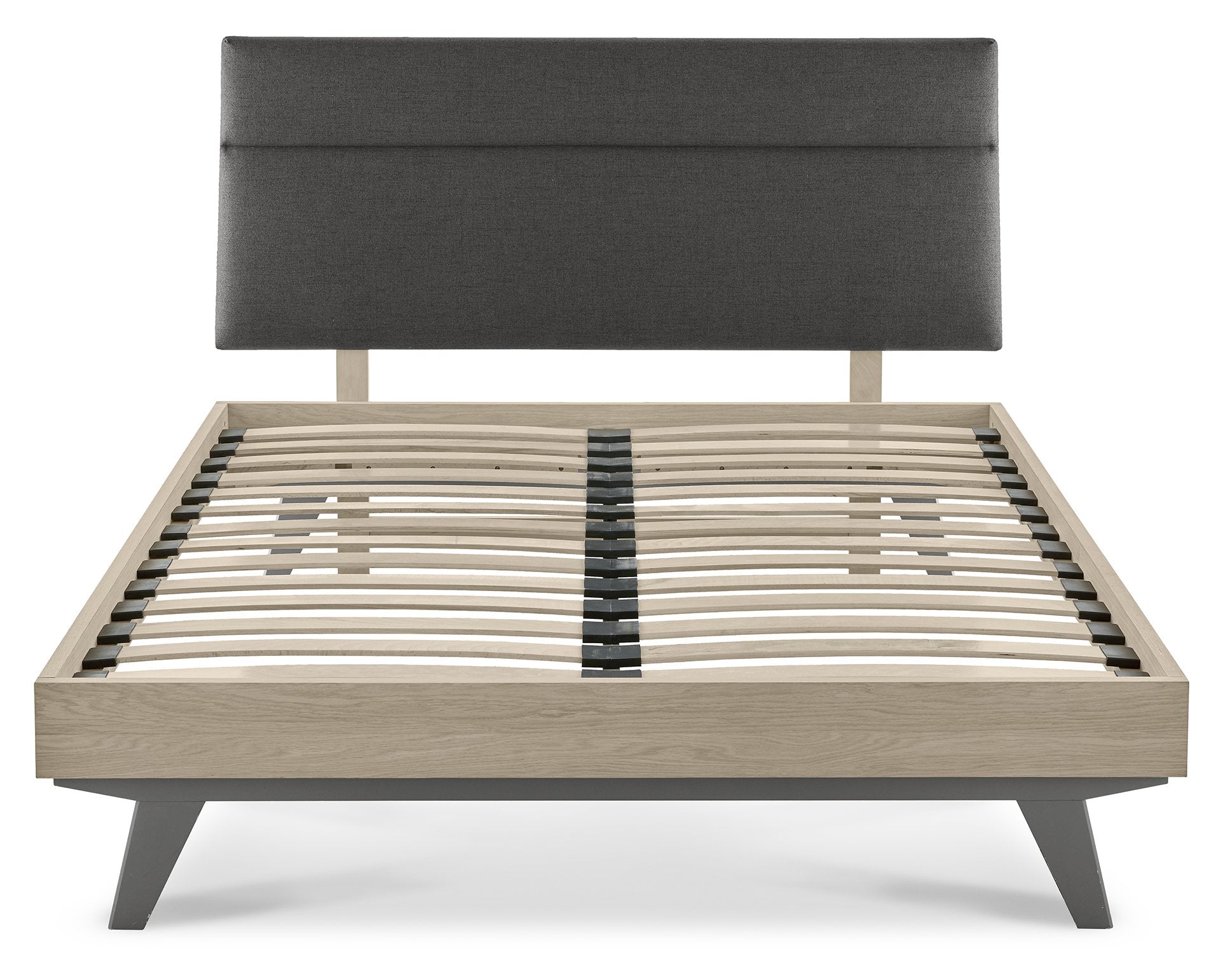 Brunel Scandi Oak & Dark Grey Uph Bedstead King No Mattress 