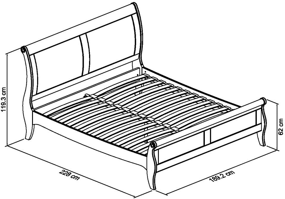 Chantilly White Panel Bedstead Super King Dimensions