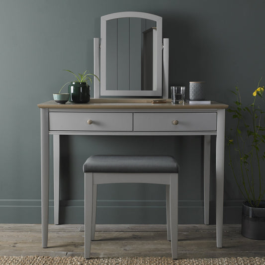 Whitby Scandi Oak & Warm Grey Dressing Table