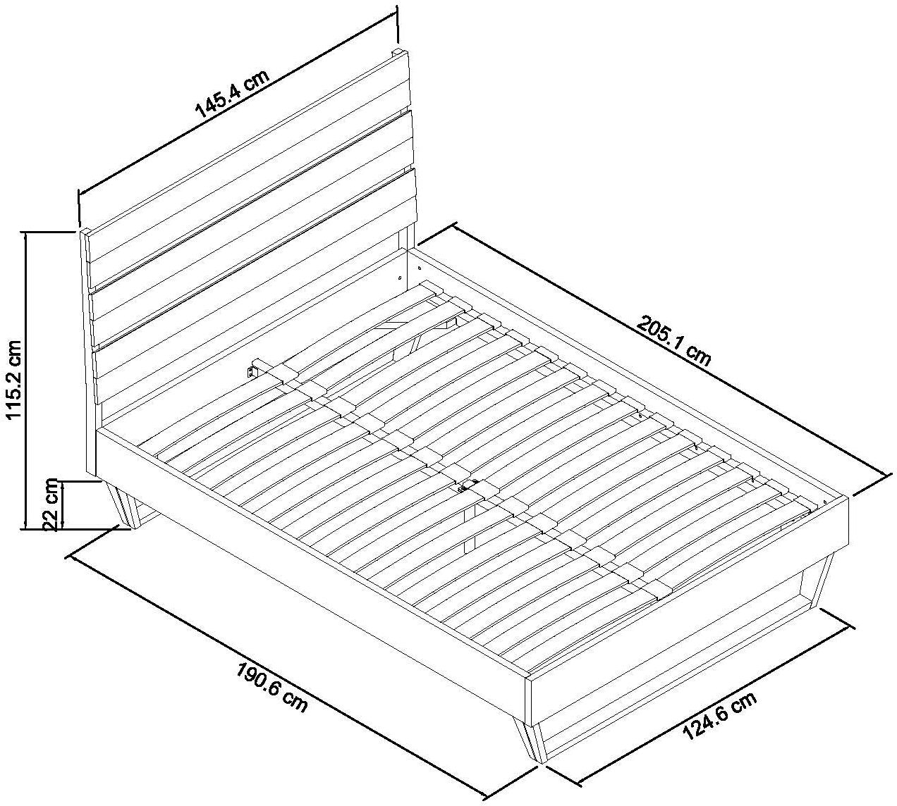 Tivoli Weathered Oak Low End Footend Bedstead Double Dimensions