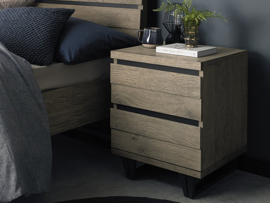 Tivoli Weathered Oak 2 Drawer Nightstand