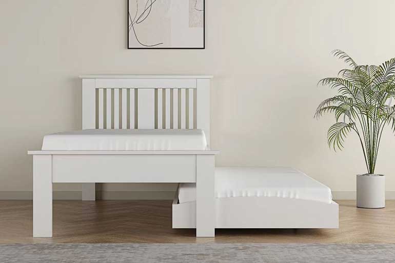 Harrington Wooden Guest Bed - White 2