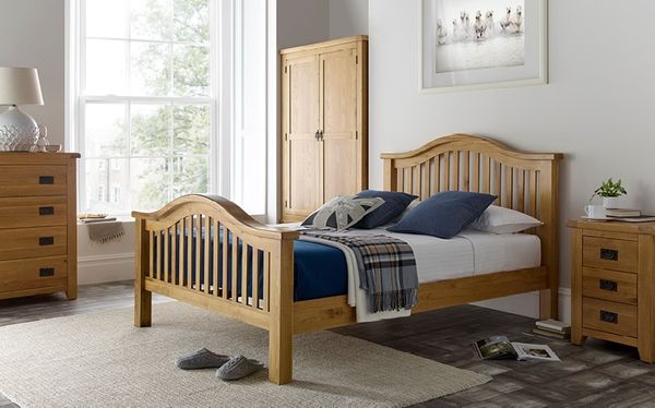 Mississippi Oak High End Wooden Bed Frame - Double