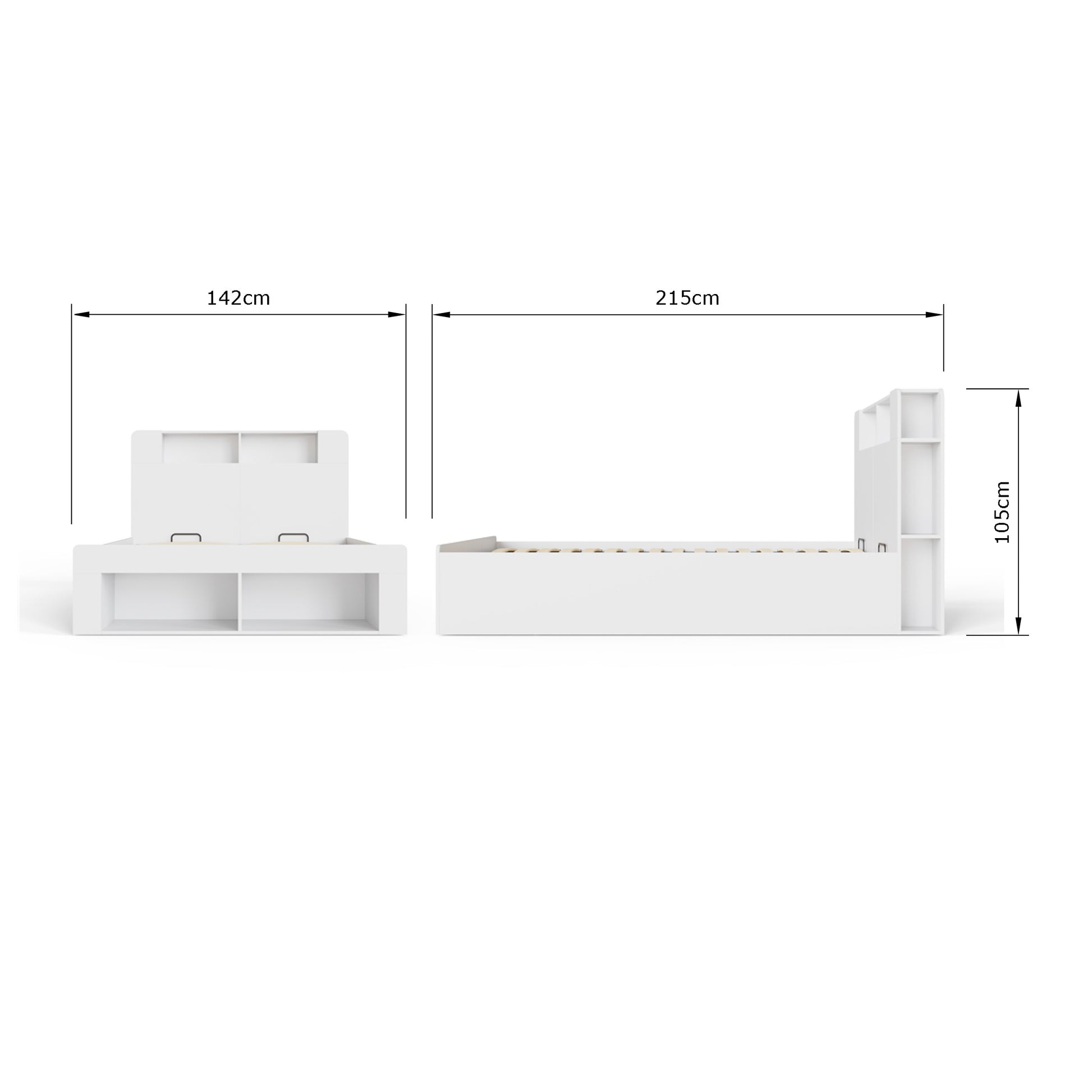 GFW Anya White Storage Ottoman Dimensions Double