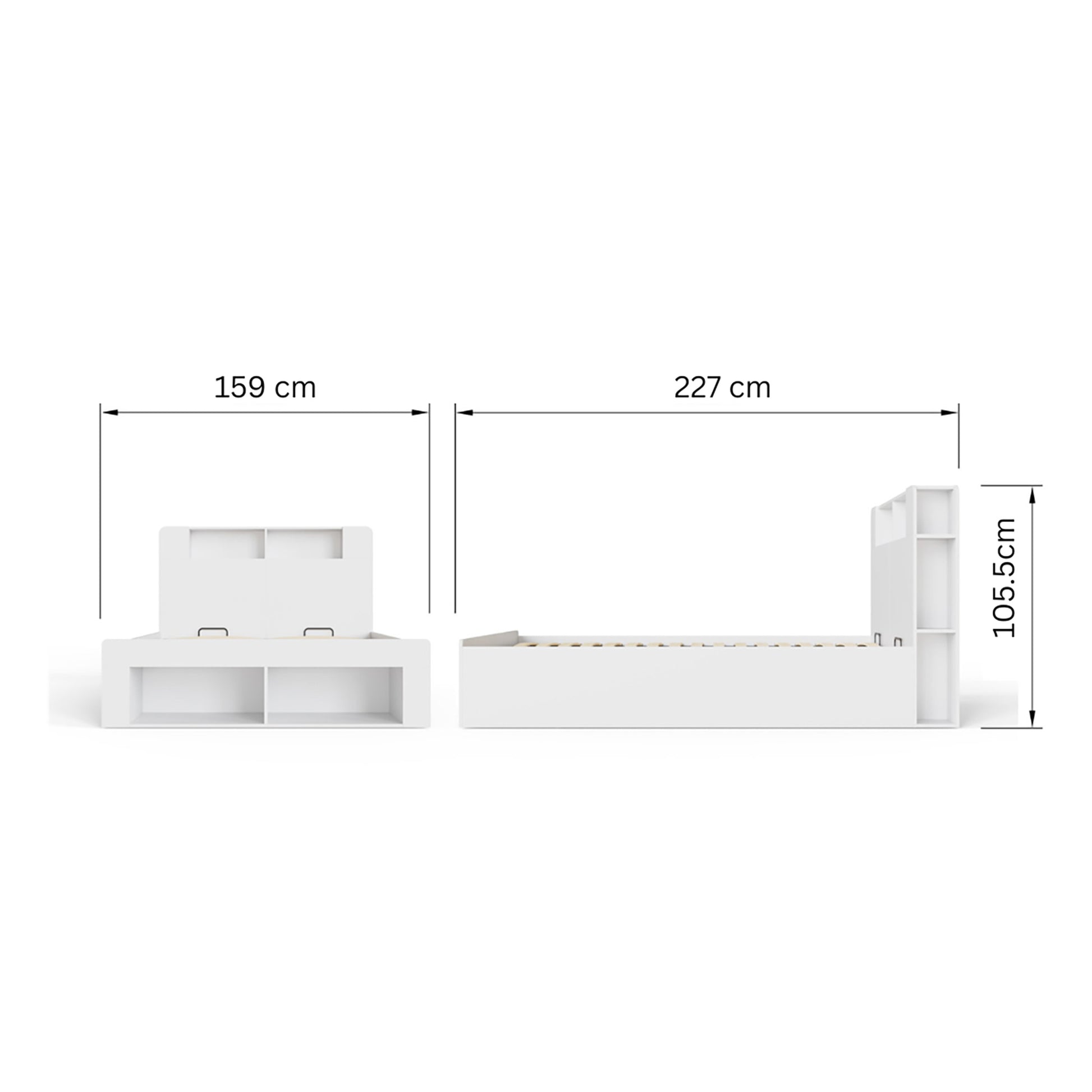 GFW Anya White Storage Ottoman Kingsize Dimensions