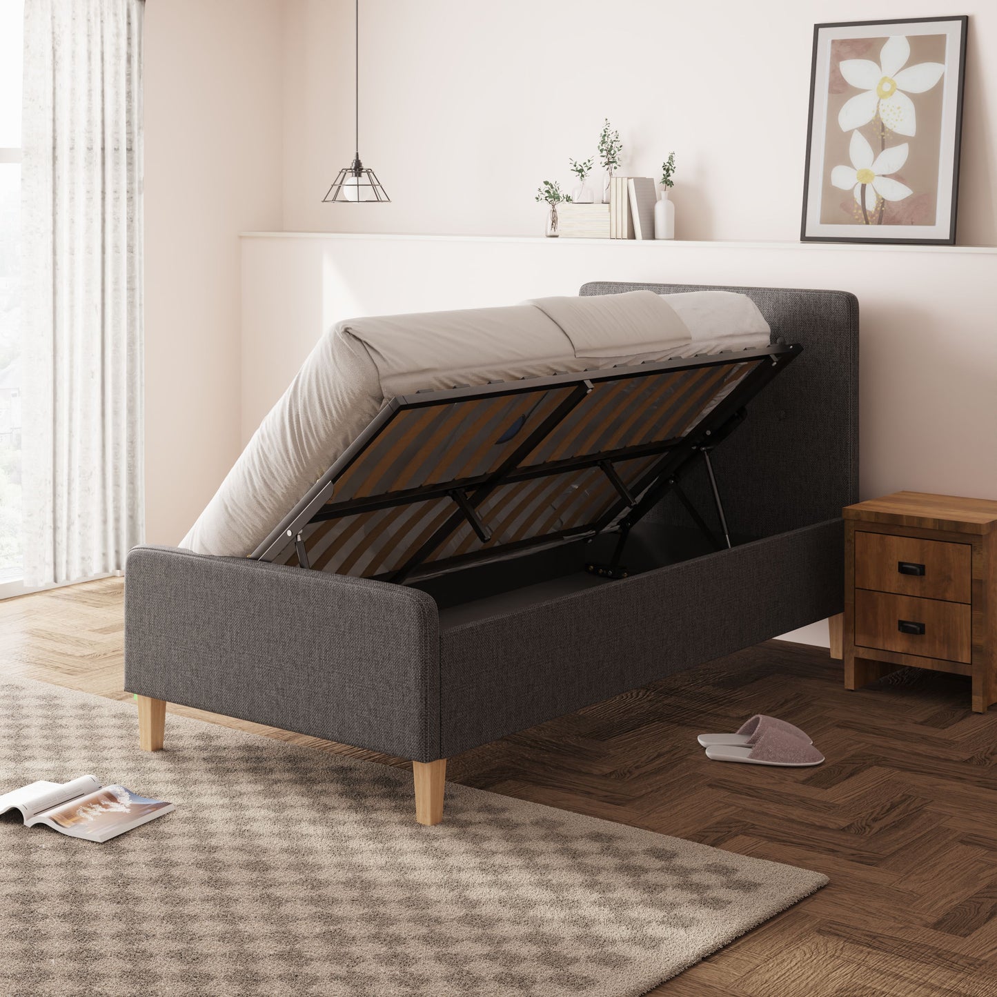 GFW Ashbourne Ottoman Bed - Single 2