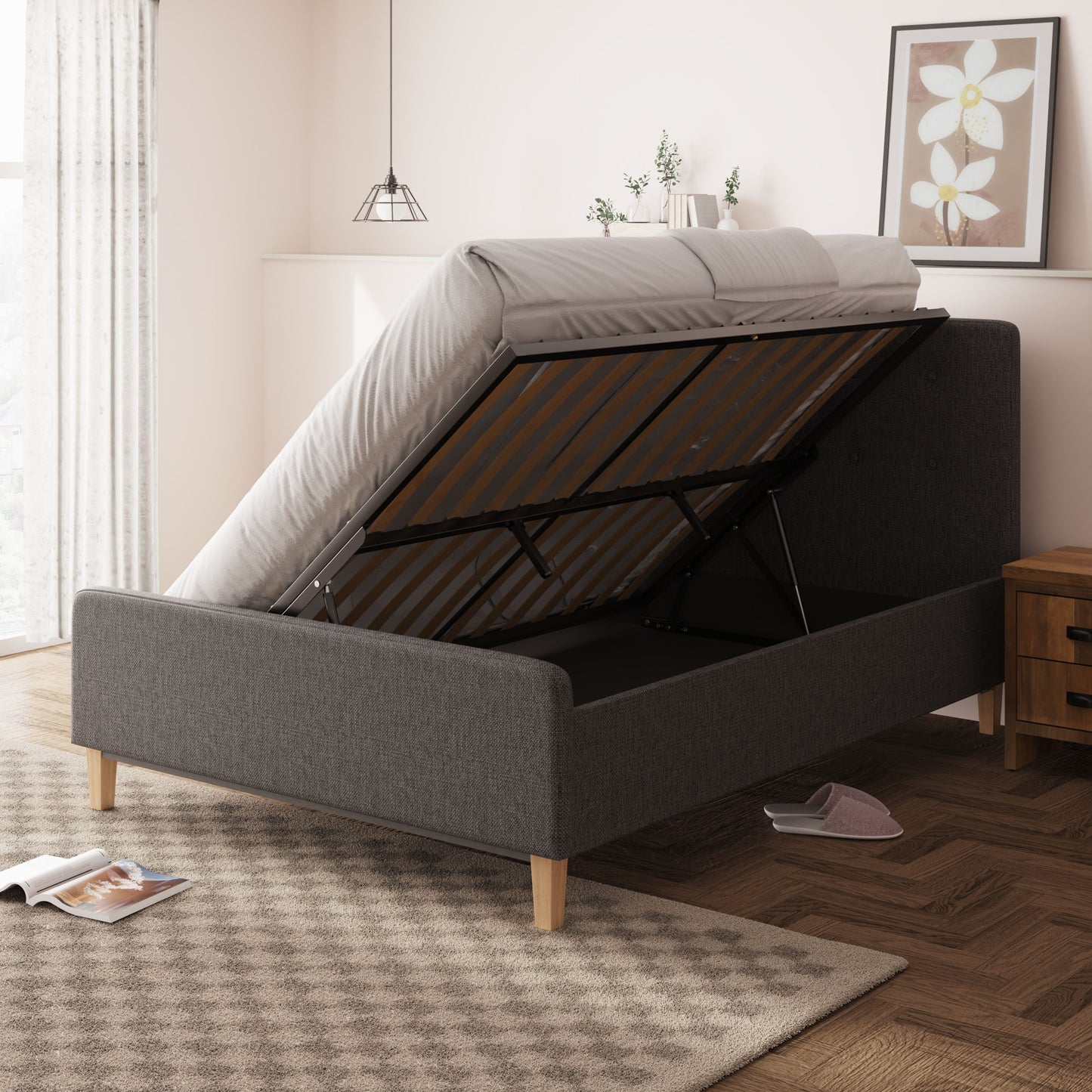 GFW Ashbourne Ottoman Bed - Kingsize 2