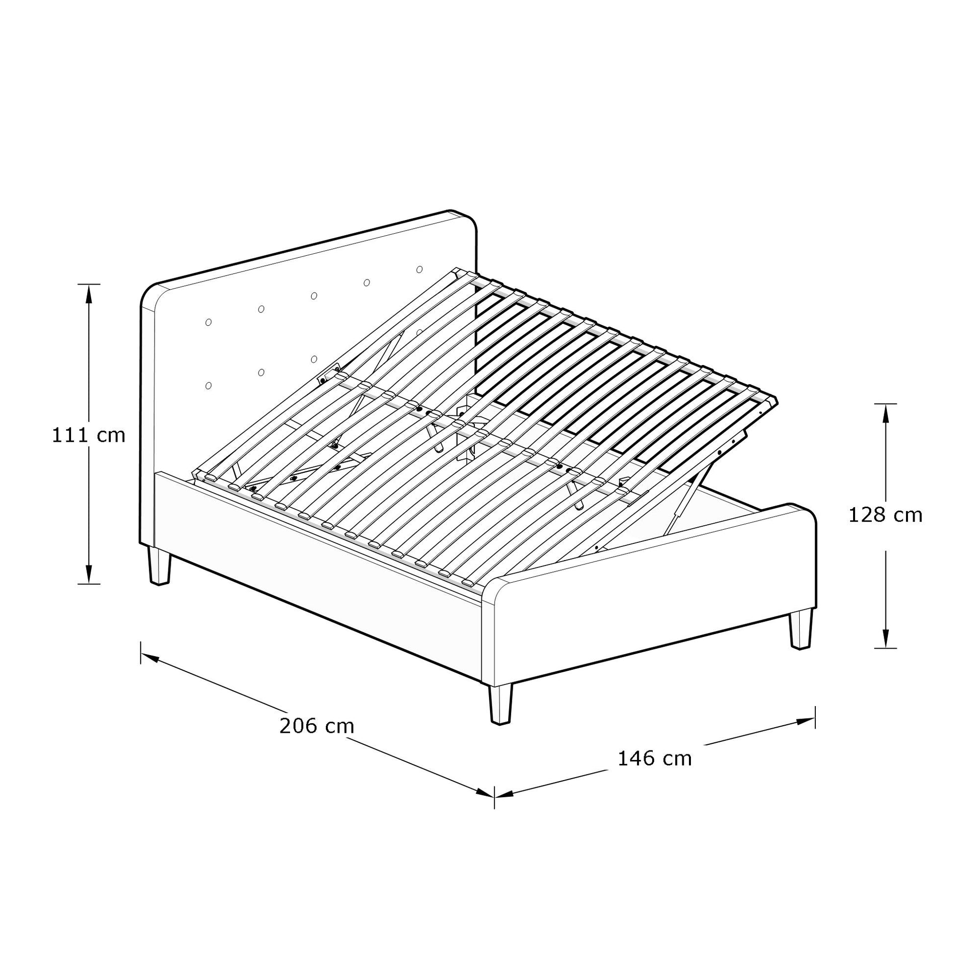 GFW Ashbourne Ottoman Bed - Double 3