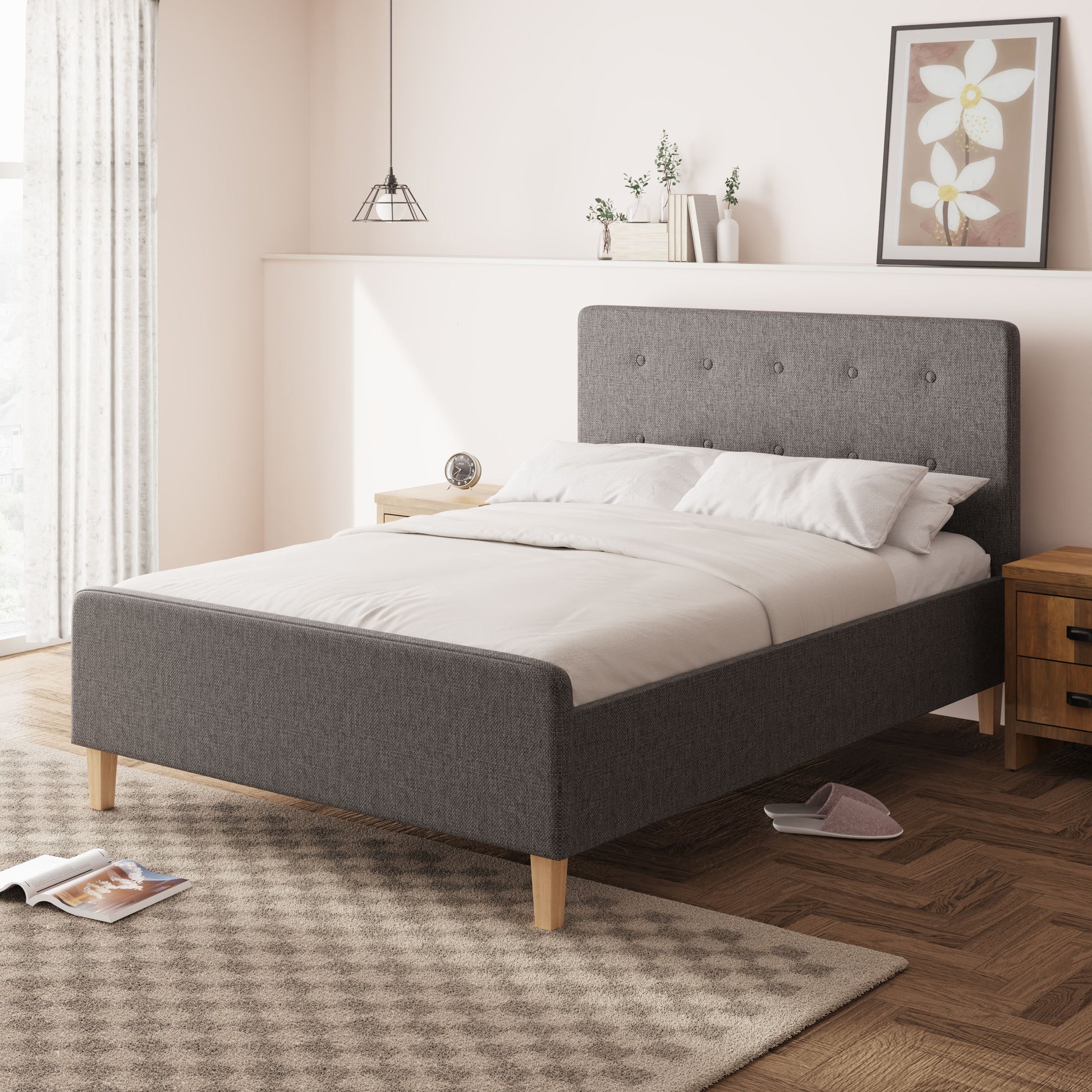 GFW Ashbourne Ottoman Bed - Double