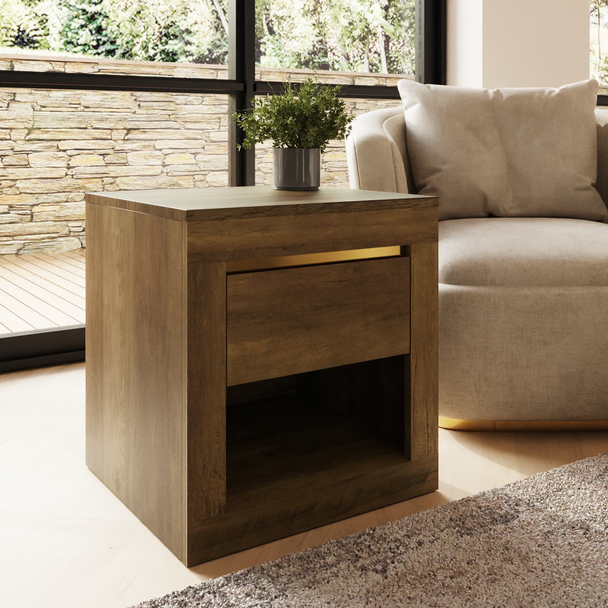 GFW Astley Oak Lamp Table