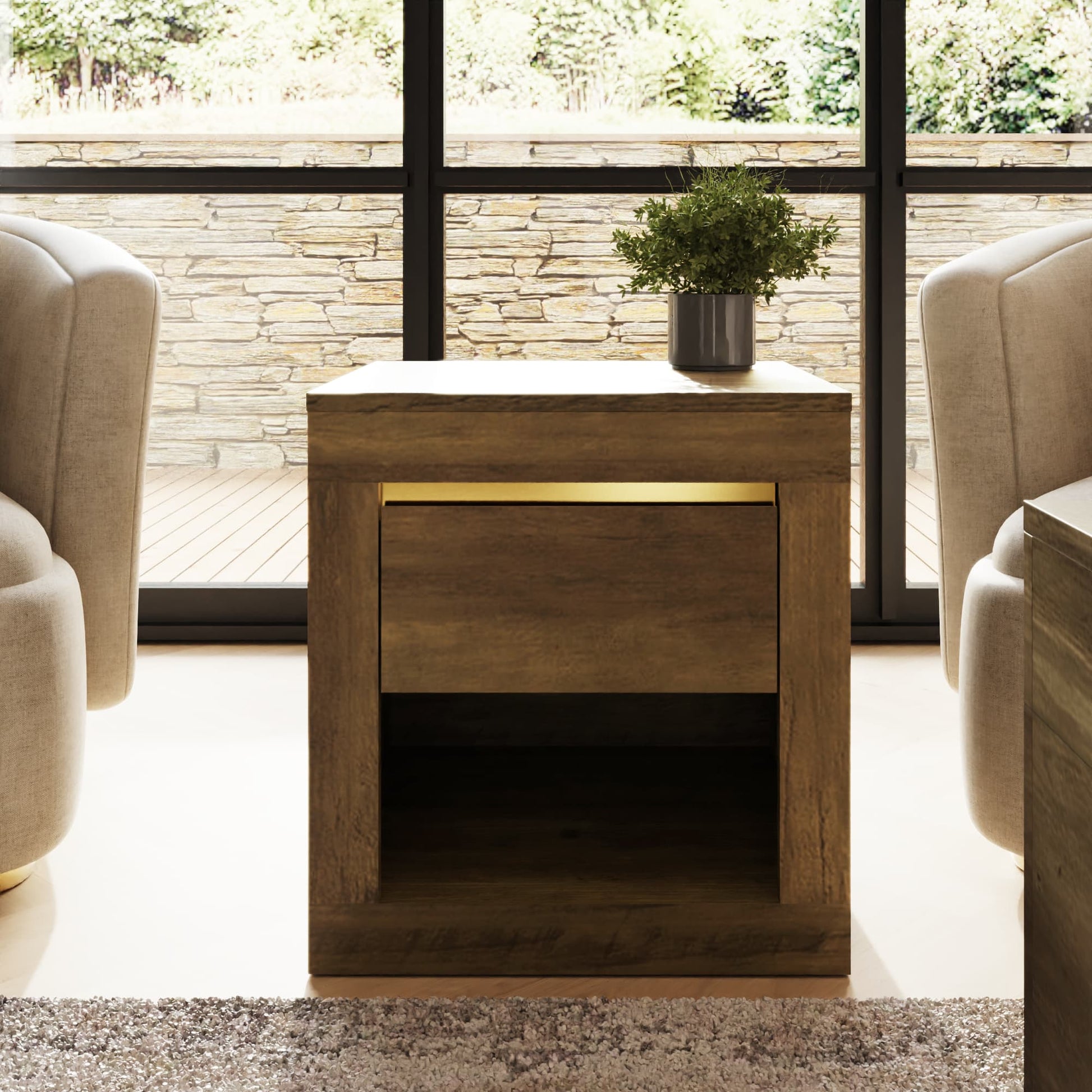 GFW Astley Oak Lamp Table 2