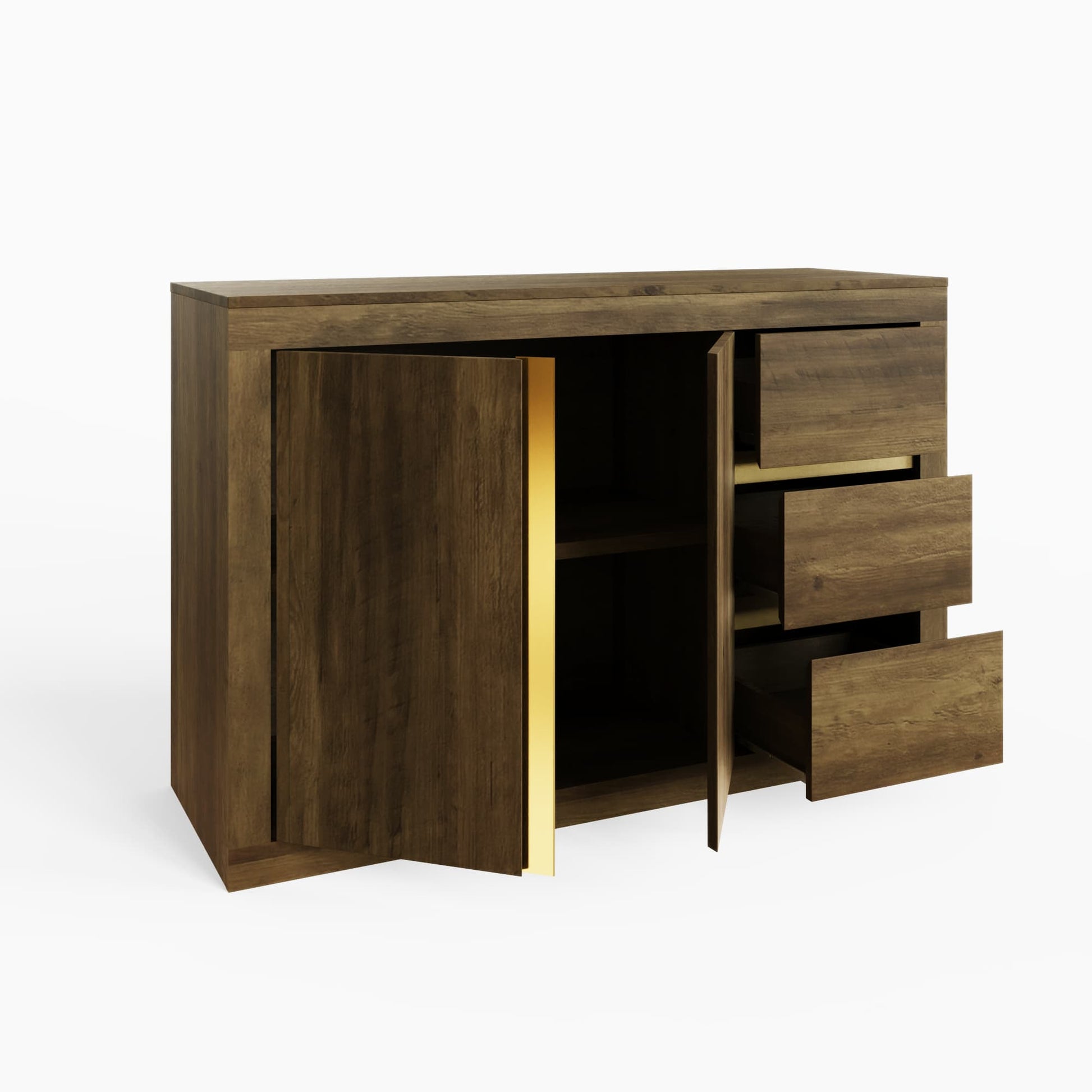 GFW Astley Oak Sideboard Open