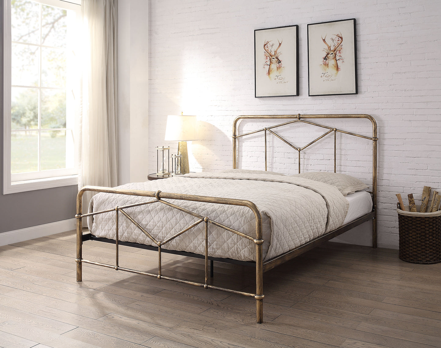 Adelaide Metal Bed Frame - Antique Bronze