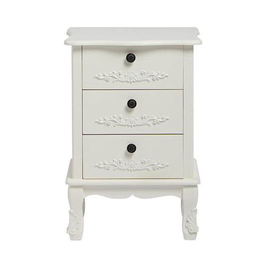 Luminosa Living Austin 3 Drawer White Chest