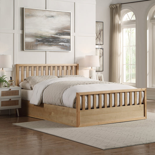 Atlantic Oak Wooden Ottoman Bed Frame 