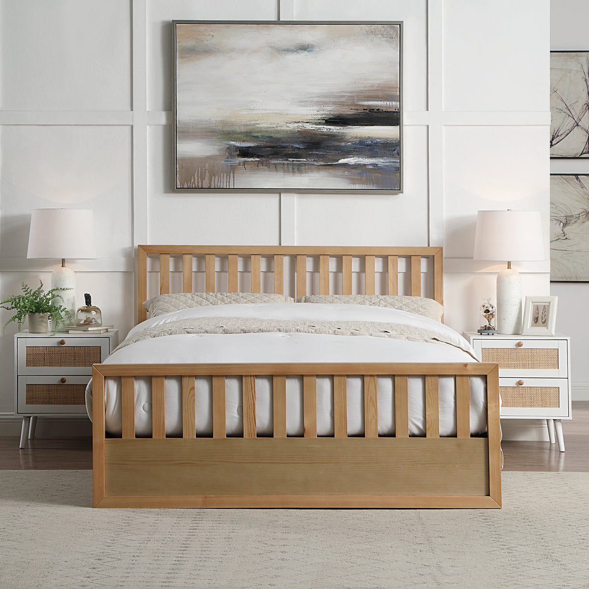Atlantic Oak Wooden Ottoman Bed Frame 3
